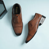 Ostrichfit Strumento Handtooled Luxury Derby in Tan ART OF-6510