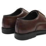 OstrichFit HANDCRAFTED OXFORD  PLAIN FORMAL LACEUP DERBY SHOES WITH CAP TOE FOR MEN ART OF-6515