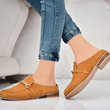 Women's leather loafers OF-6402 Tumbled