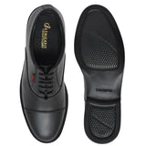 OstrichFit HANDCRAFTED OXFORD BLACK PLAIN FORMAL LACEUP DERBY SHOES WITH CAP TOE FOR MEN ART OF -PS101 BLK Article no: 02