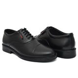 OstrichFit HANDCRAFTED OXFORD BLACK PLAIN FORMAL LACEUP DERBY SHOES WITH CAP TOE FOR MEN ART OF -PS101 BLK Article no: 02