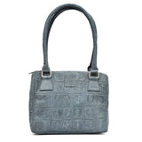 Women Black Medium-Size Leather Bag Style Code 3002Navy Blue