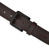 Men Brown Solid Leather Belt Art 1003 BRN