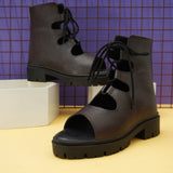Women's ankle boot with Dark Borwn leather OF-6405