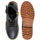Men's candy Ankle boot in dark blue washed leathe Art OF-6501