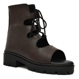 Women's ankle boot with Dark Borwn leather OF-6405