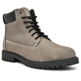 OstrichFit High Length Biker Boots For Men - Leather Boots OF-6430 GRY