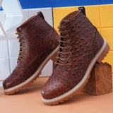 Medium diver men's amphibious boot in wooden-coloured washed leather Art OF-6525