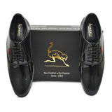 Ostrichfit men's lace-up shoes in Leather Black OF-6527 BLK Article no.: 08
