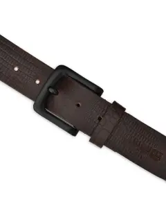 Men Brown Solid Leather Belt Art 1003 BRN