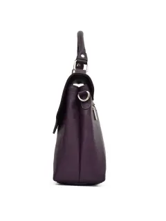 Women Purple Medium-Size Leather Bag Style Code 3007Purple