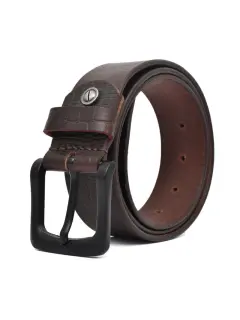 Men Brown Solid Leather Belt Art 1003 BRN