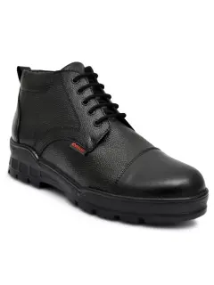 OSTRICHFIT LACE-UP COMBAT POLICE DMS BOOT BLACK SIZE 6-10 FOR MEN AND GIRLS OF-PS102BKL