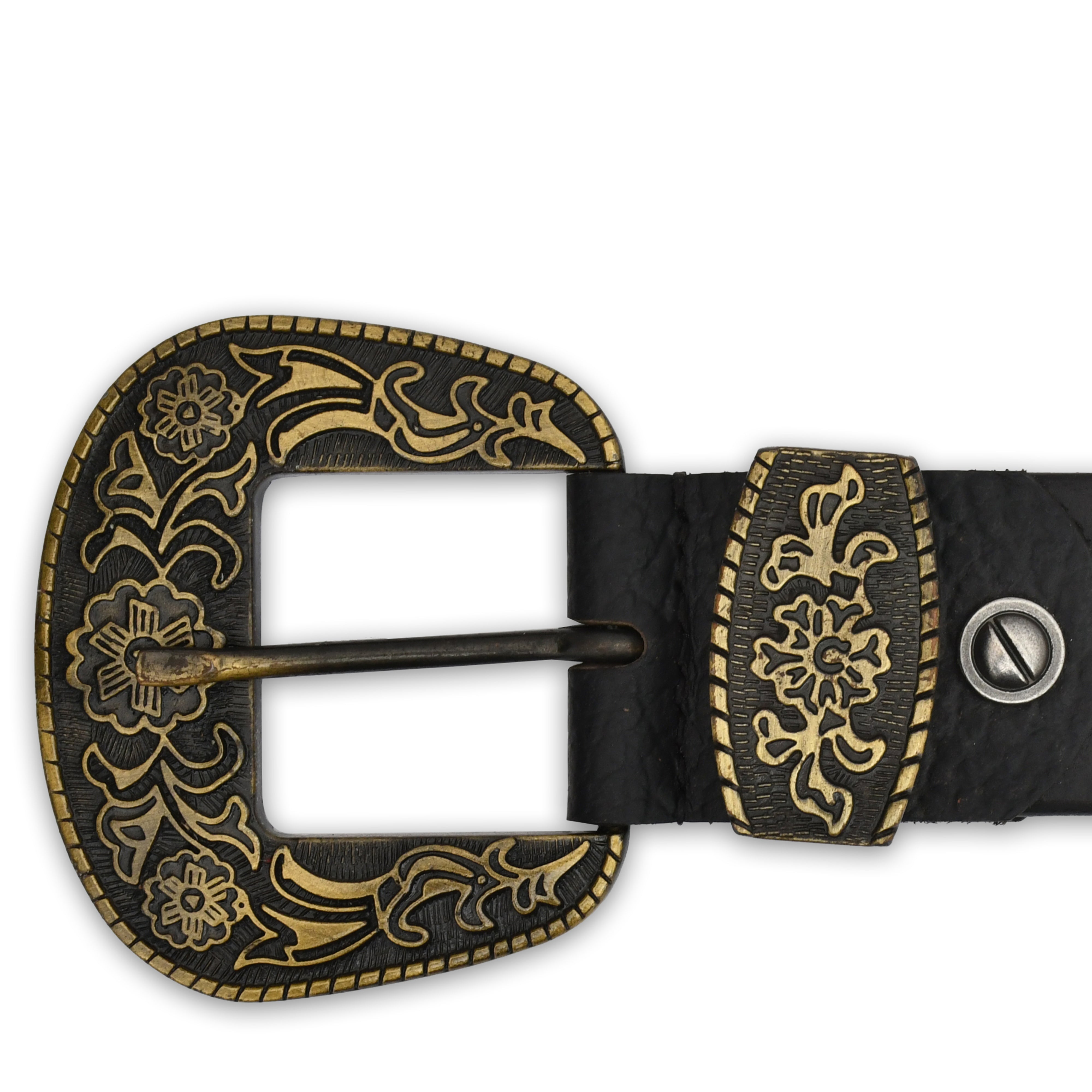 Men Slim Leather Casual Belt Art 1001BLK