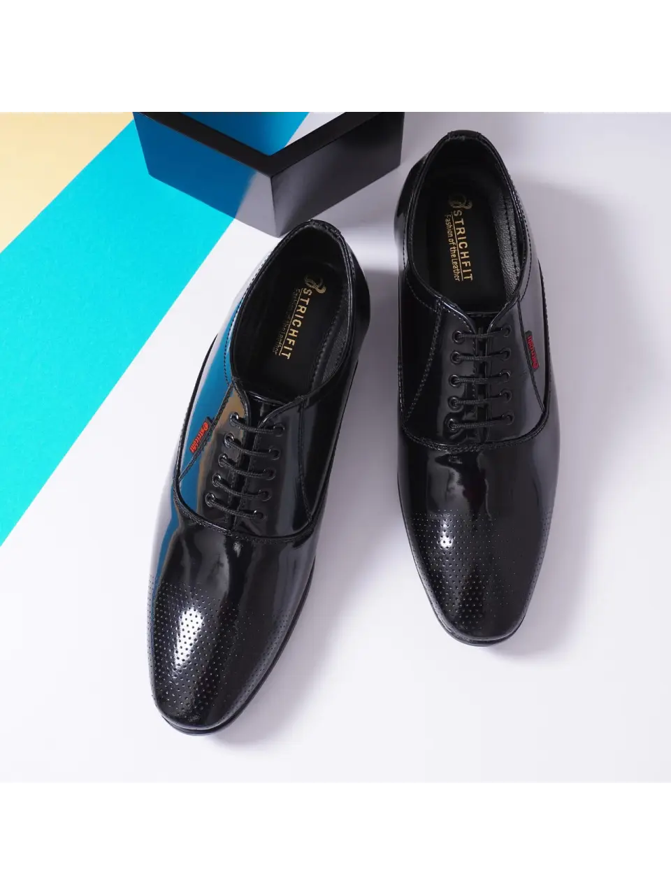 Ostrichfit men's lace-up shoes in Leather Black OF-6527 BLK Article no.: 08