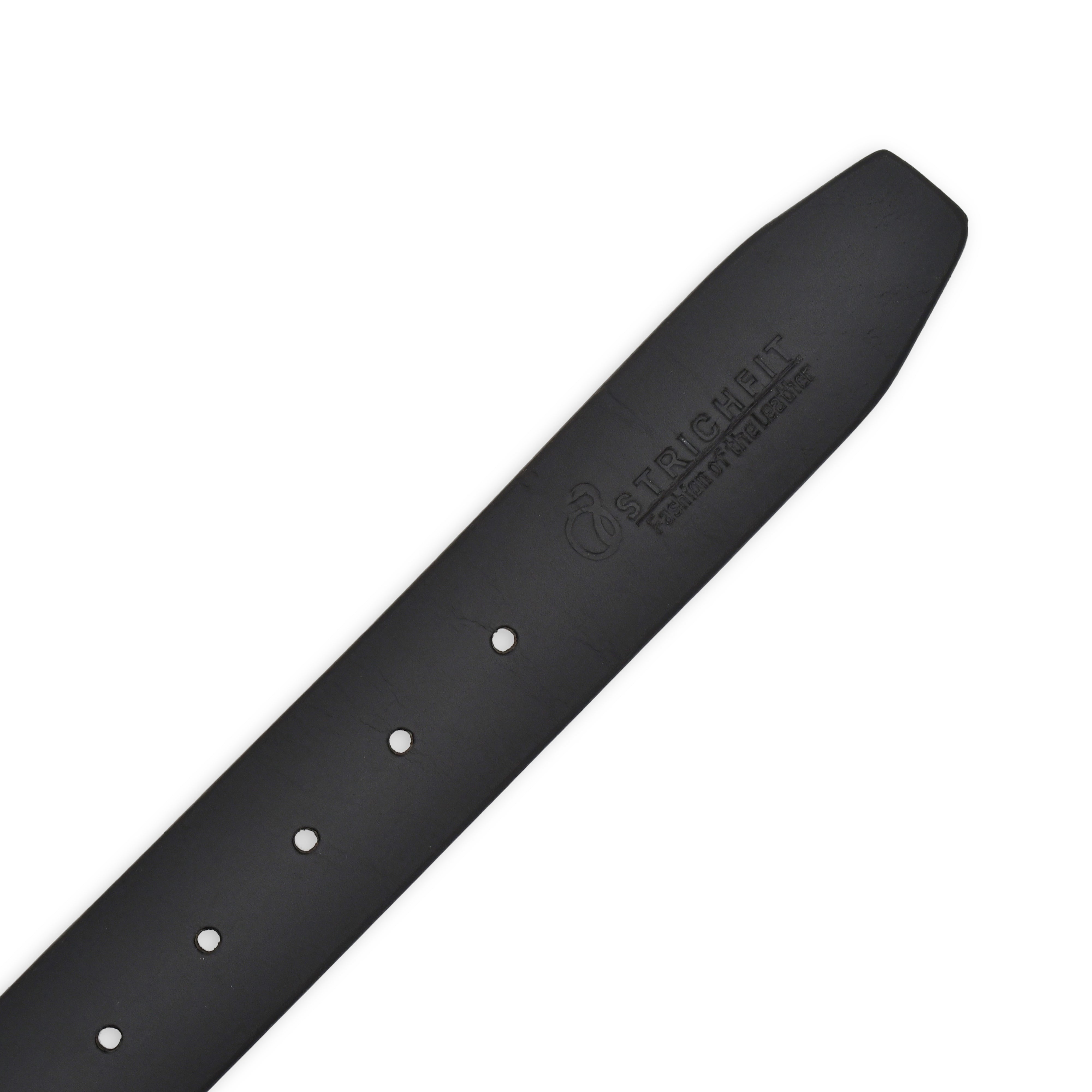 Men Black Solid Leather Belt Art 1002 BLK
