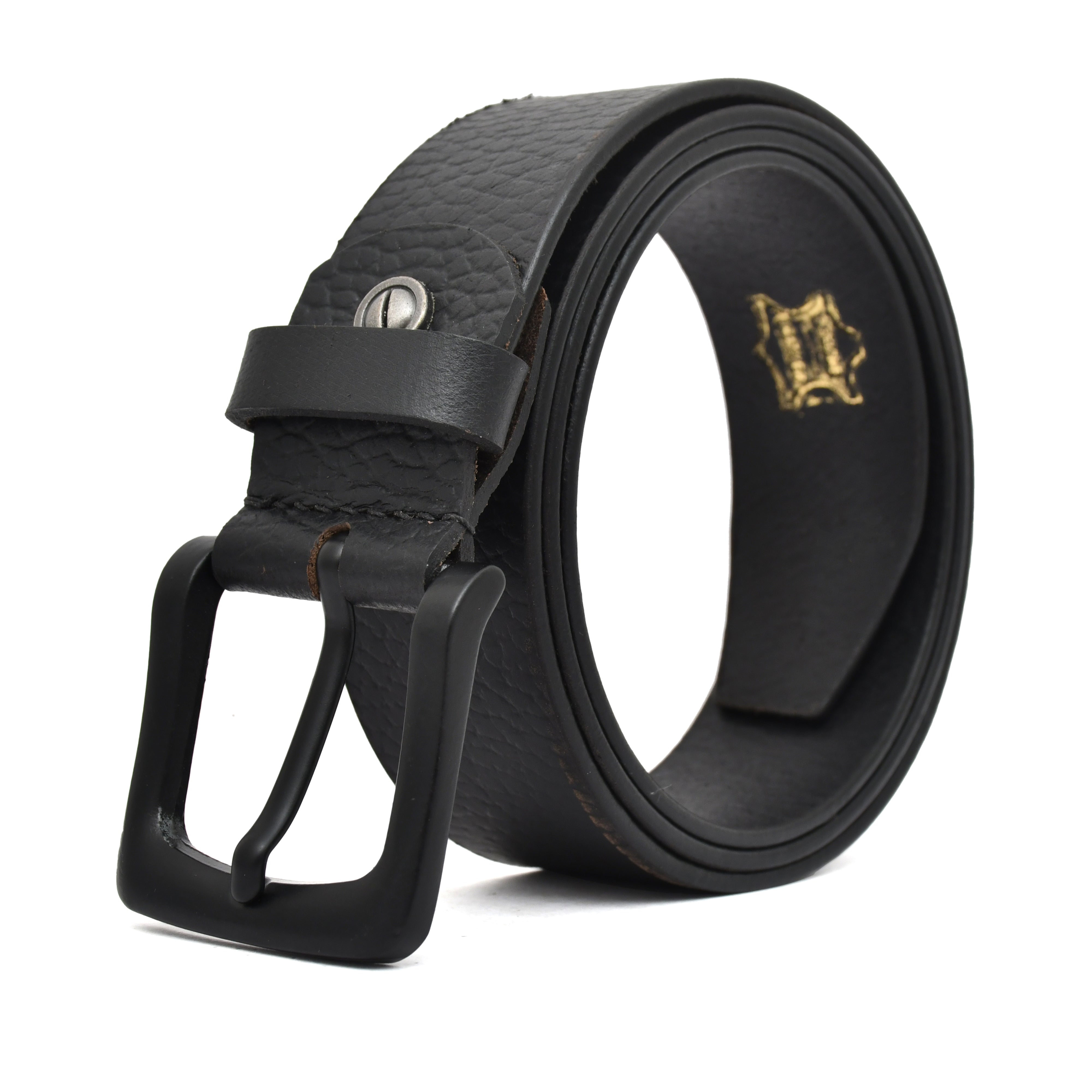 Men Slim Leather Casual Belt Art 1004 BLK
