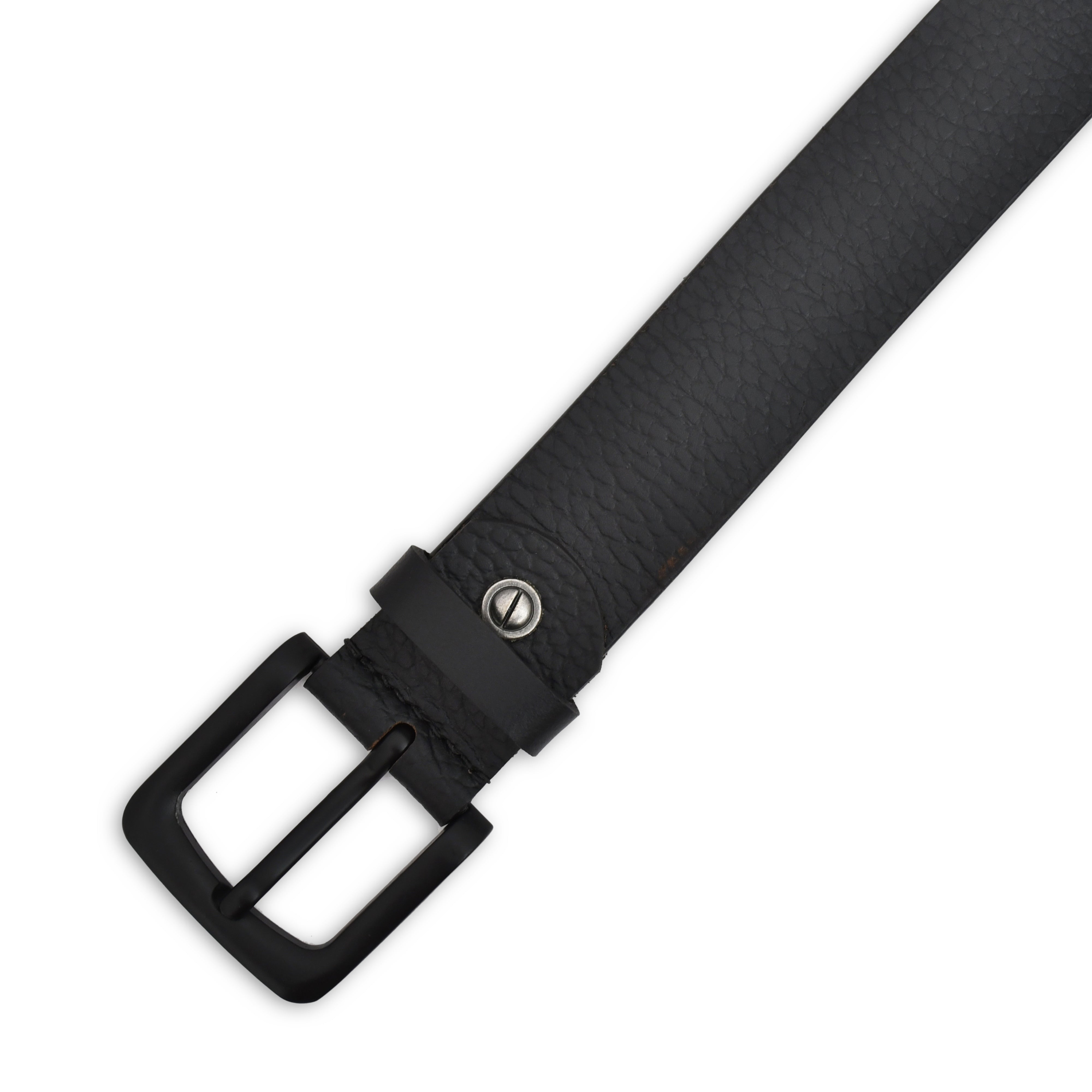 Men Slim Leather Casual Belt Art 1004 BLK